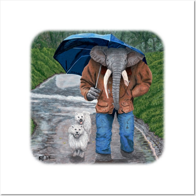 Elephant Man Pet Lover Wall Art by Helms Art Creations